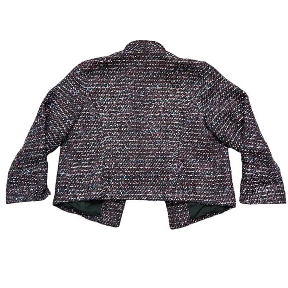 Chico's Boucle Purple Metallic Blazer Size Chicos 3 Women's 16 - Picture 6 of 6